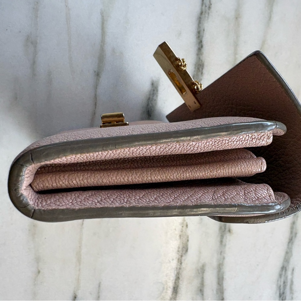 Chloe Drew Leather Long Wallet in Pink, Gold Hardware - Picture 14 of 14